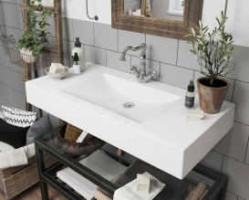 Раковина для ванної Snail Атлант 99х48,5 см ливарний мармур білий 163