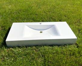 Раковина для ванної Snail Атлант 99х48,5 см ливарний мармур білий 163