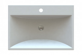 Раковина для ванной Snail Богема 60х41,5 см литьевой мрамор белый 156