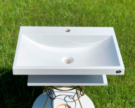 Раковина для ванной Snail Богема 60х41,5 см литьевой мрамор белый 156