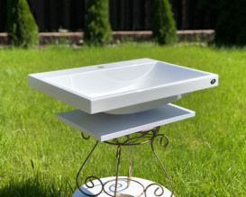 Раковина для ванной Snail Богема 60х41,5 см литьевой мрамор белый 156