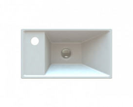 Раковина для ванной Snail Эстель L 40х22 см литьевой мрамор белый 153