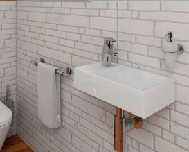 Раковина для ванной Snail Эстель L 40х22 см литьевой мрамор белый 153