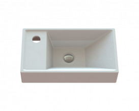 Раковина для ванной Snail Эстель L 40х22 см литьевой мрамор белый 153