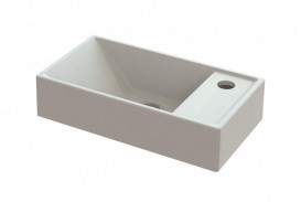 Раковина для ванної Snail Естель R 40х22 см ливарний мармур білий 152