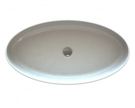 Раковина для ванної кімнати Snail Фараон 80х42 см ливарний мармур білий 169