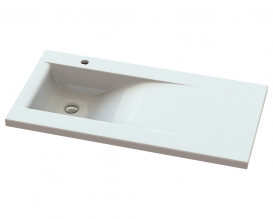 Раковина для ванної кімнати Snail Фенікс L 100х50 см ливарний мармур білий 159L