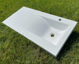 Раковина для ванной Snail Феникс R 100х50 см литьевой мрамор белый 159R