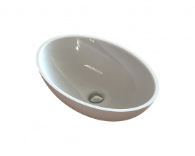 Раковина для ванной Snail Фиеста 52х35 см литьевой мрамор белый 174