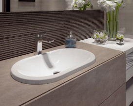 Раковина для ванної Snail Гера 60х35 см ливарний мармур білий 155