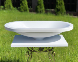 Раковина для ванної Snail Гера 60х35 см ливарний мармур білий 155