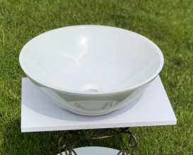 Раковина для ванной Snail Камелия Ø42,5 см литьевой мрамор белый 147