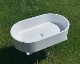 Раковина для ванной Snail Лиана 60х36 см литьевой мрамор белый 172