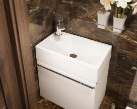 Раковина для ванної кімнати Snail Меркурій L 40х24 см ливарний мармур білий 157L