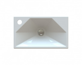 Раковина для ванної кімнати Snail Меркурій L 40х24 см ливарний мармур білий 157L