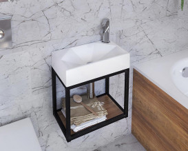 Раковина для ванної кімнати Snail Меркурій R 40х24 см ливарний мармур білий 157R