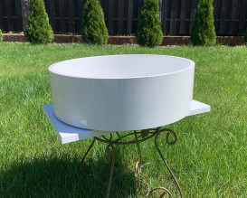 Раковина для ванної кімнати Snail Оазис Ø43 см ливарний мармур білий 170