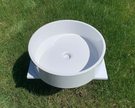 Раковина для ванної кімнати Snail Оазис Ø43 см ливарний мармур білий 170