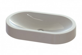 Раковина для ванной Snail Олимпия 60х35 см литьевой мрамор белый 150