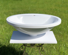 Раковина для ванной Snail Омега 55,5х43,5 см литьевой мрамор белый 151