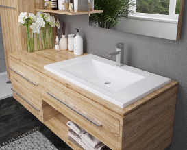 Раковина для ванной Snail Орфей 80х48,5 см литьевой мрамор белый 165/800