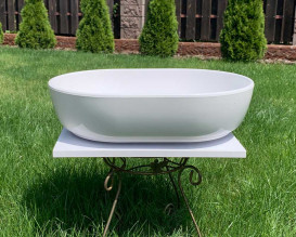 Раковина для ванної кімнати Snail Персія 54х38 см ливарний мармур білий 175