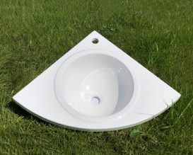 Раковина для ванной Snail Роксана 55х55 см литьевой мрамор белый 110