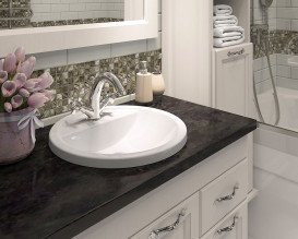 Раковина для ванної кімнати Snail Терра Ø42,5 см ливарний мармур білий 154