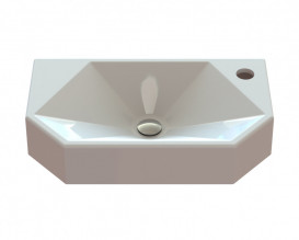 Раковина для ванной Snail Тритон R 45х26 см литьевой мрамор белый 158R