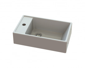 Раковина для ванної Snail Веста L 40х30 см ливарний мармур білий 164L