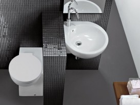 Раковина для ванной угловая Hatria You & Me 46х46 крепления справа санфарфор белый Y0H701