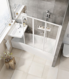 Раковина для ванної кутова ліва Ravak Be Happy II L з отвором штучний мармур біла XJAL1100001