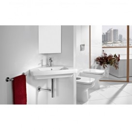 Раковина для ванной угловая подвесная Roca Dama-n с одним отверстием под смеситель белая A32778C000