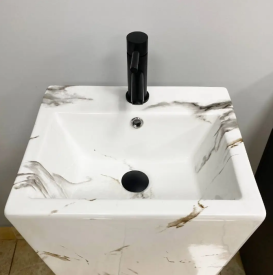 Раковина для ванної кімнати VBI ALATRI CARRARA 44x38 см кераміка мармур VBI-019014