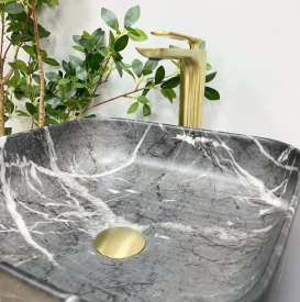 Раковина для ванної кімнати VBI ALGHERO 38,5x38,5 см кераміка чорний онікс матовий VBI-013303