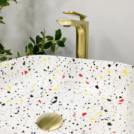 Раковина для ванной VBI ALGHERO S 37,5x37,5 см керамика узор глянцевый VBI-013302