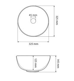 Раковина для ванної кімнати VBI Amalfi S ⌀32,5 см кераміка білий VBI-013404