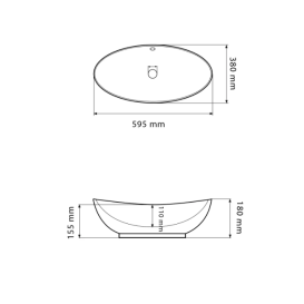 Раковина для ванной VBI Ankona 59,5x38 см керамика белый VBI-012900