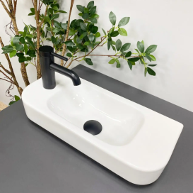Раковина для ванної кімнати VBI APRILIA L 50,5x22 см кераміка білий VBI-015608