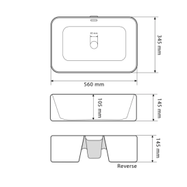 Раковина для ванної кімнати VBI ARABBA M 56x34,5 см кераміка бежевий камінь матовий VBI-013504