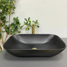 Раковина для ванної кімнати VBI AVEZZANO 58x35,5 см кераміка чорний матовий VBI-014401