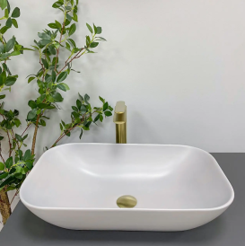 Раковина для ванной VBI AVEZZANO 58x35,5 см керамика серый матовый VBI-014402