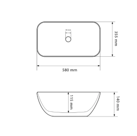 Раковина для ванной VBI AVEZZANO 58x35,5 см керамика голубой матовый VBI-014403