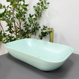 Раковина для ванної кімнати VBI AVEZZANO 58x35,5 см кераміка зелений матовий VBI-014404