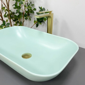 Раковина для ванної кімнати VBI AVEZZANO 58x35,5 см кераміка зелений матовий VBI-014404