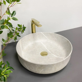 Раковина для ванної кімнати VBI BARI 45x45 см кераміка сірий камінь матовий VBI-011603