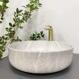 Раковина для ванної кімнати VBI BARI 45x45 см кераміка сірий камінь матовий VBI-011603