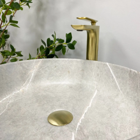 Раковина для ванної кімнати VBI BARI 45x45 см кераміка сірий камінь матовий VBI-011603