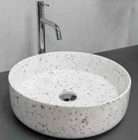 Раковина для ванной VBI Bari S ⌀40 см керамика grey mosaic VBI-011606