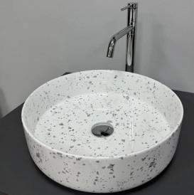 Раковина для ванной VBI Bari S ⌀40 см керамика grey mosaic VBI-011606